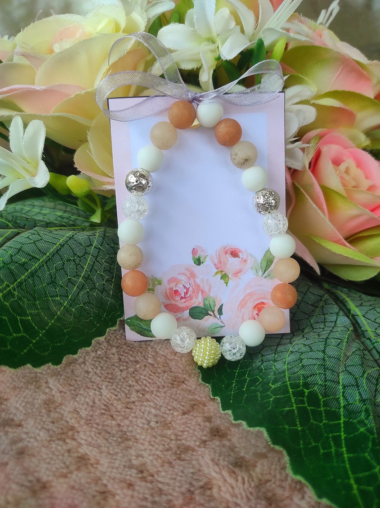 Achát védő pasztel karkötő